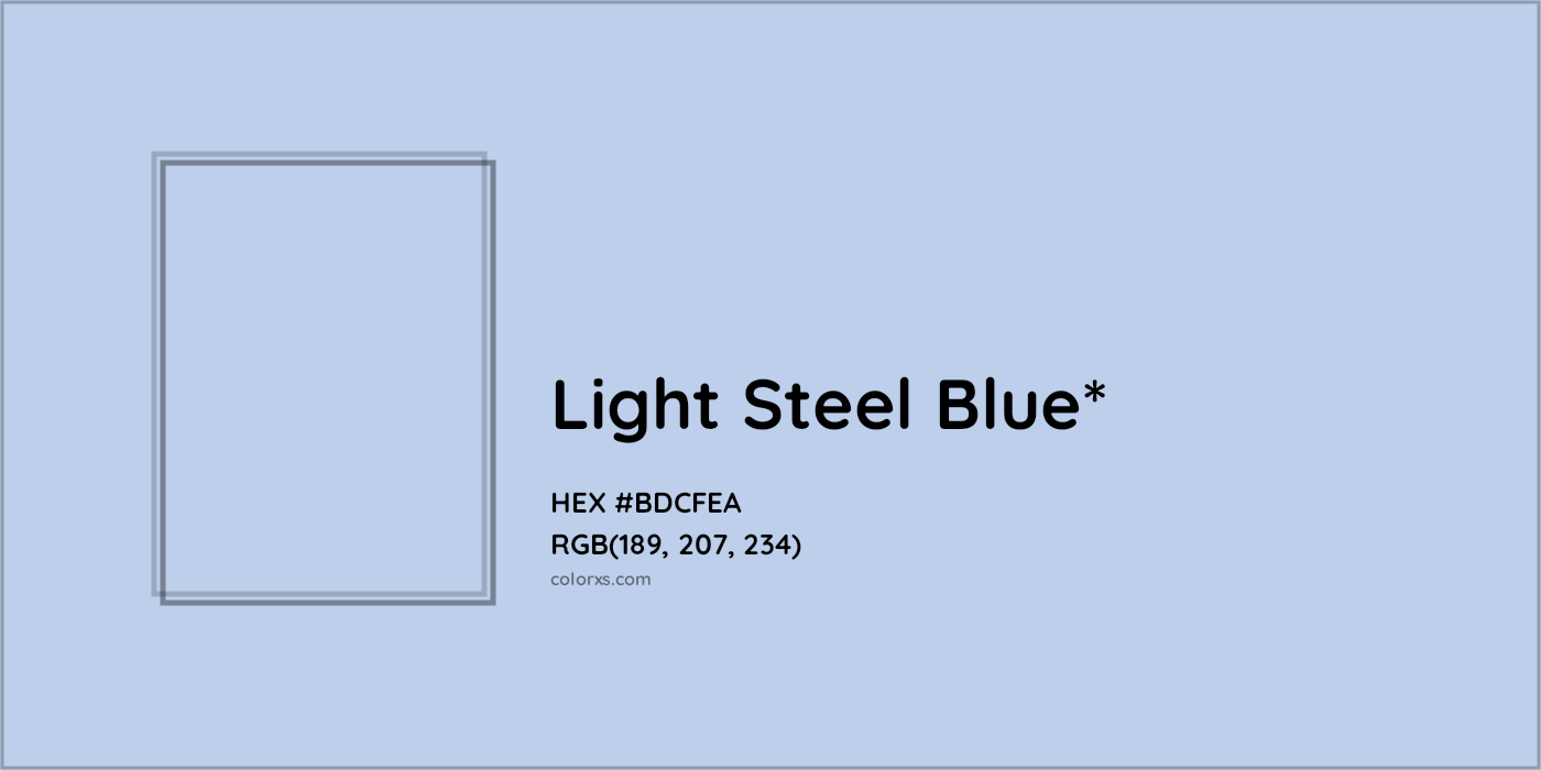 HEX #BDCFEA Color Name, Color Code, Palettes, Similar Paints, Images