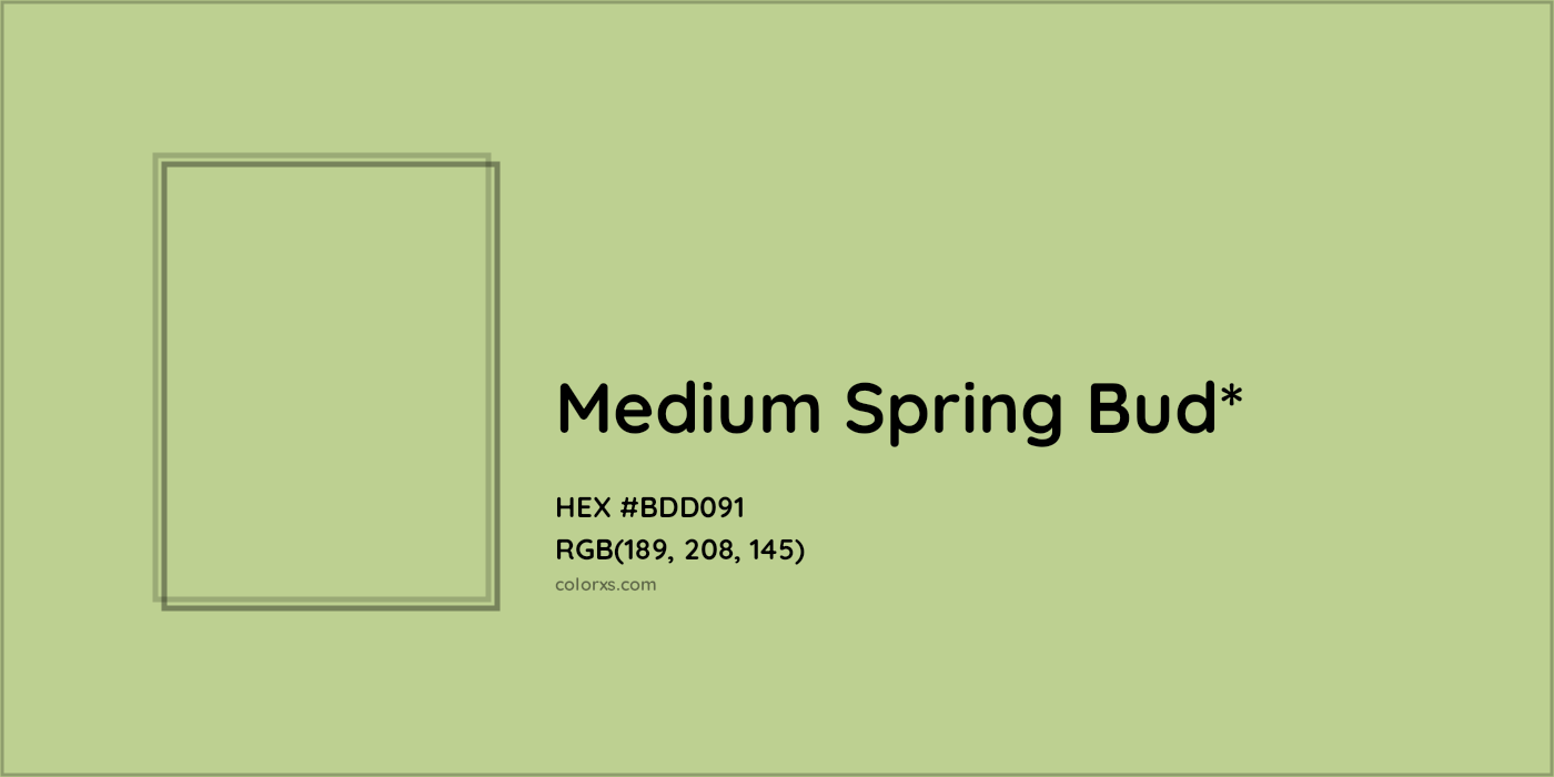HEX #BDD091 Color Name, Color Code, Palettes, Similar Paints, Images