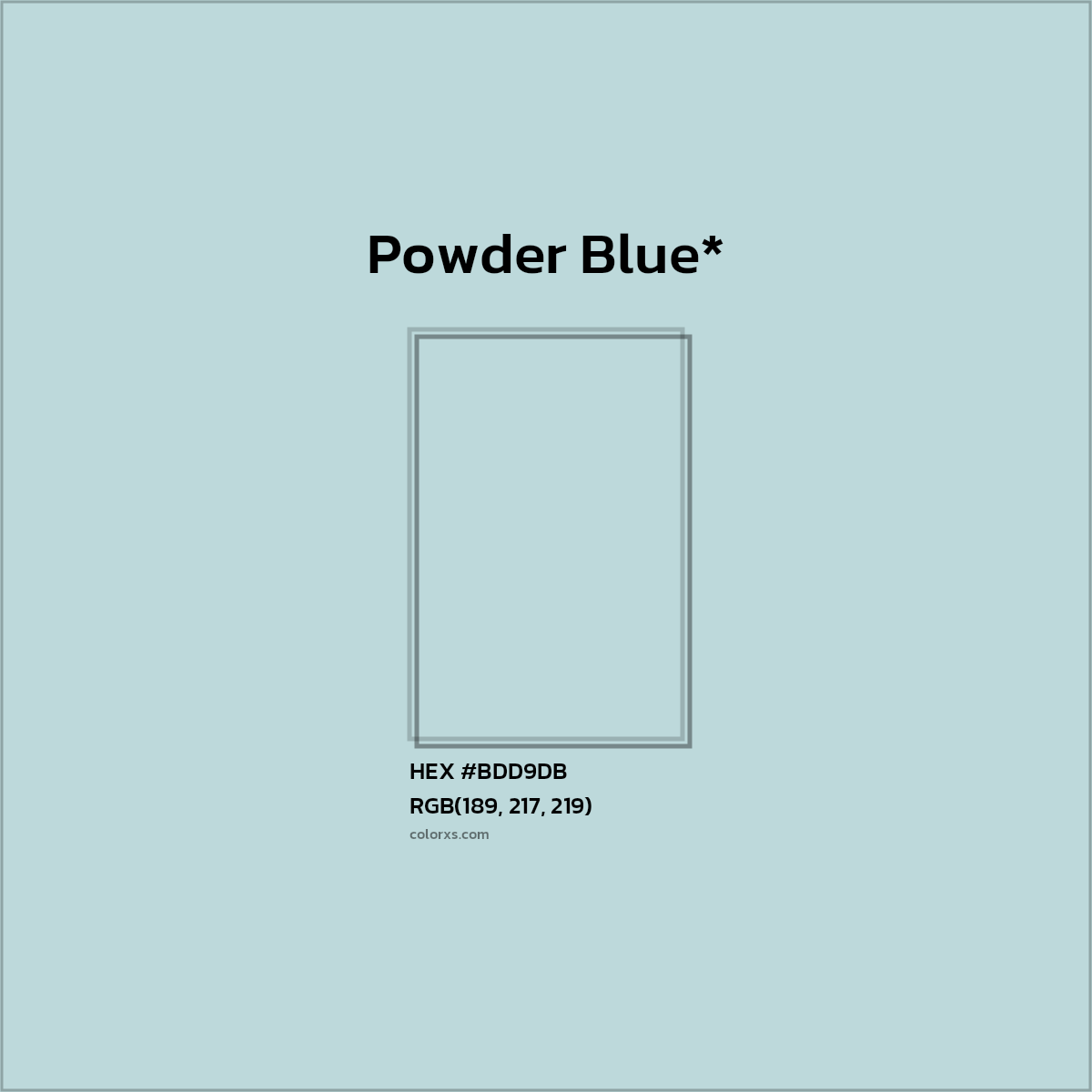 HEX #BDD9DB Color Name, Color Code, Palettes, Similar Paints, Images