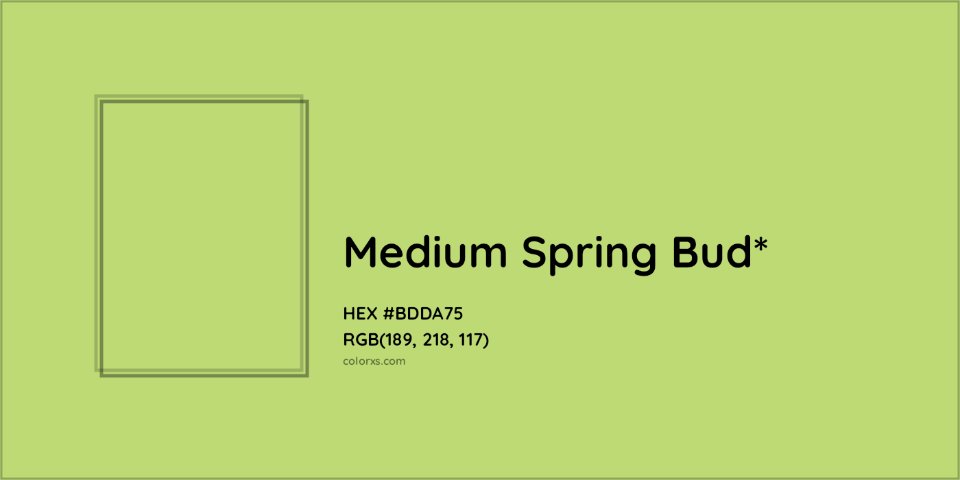HEX #BDDA75 Color Name, Color Code, Palettes, Similar Paints, Images