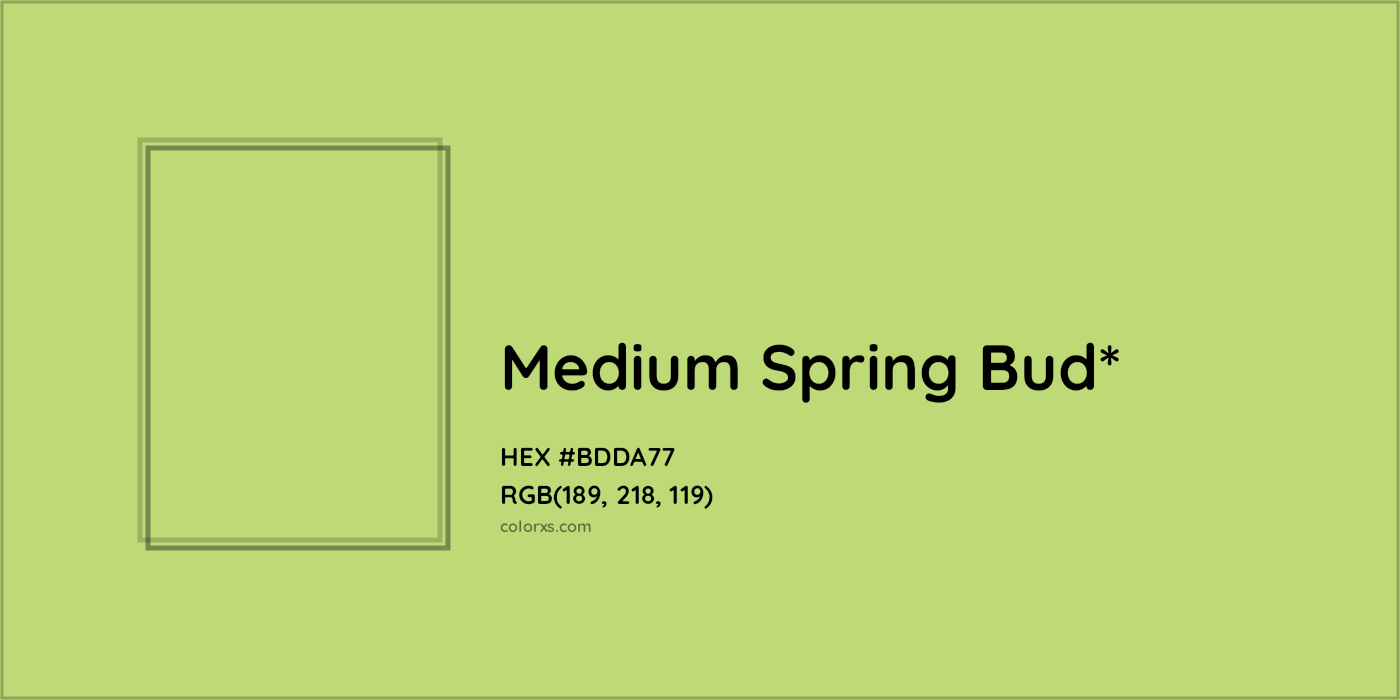 HEX #BDDA77 Color Name, Color Code, Palettes, Similar Paints, Images