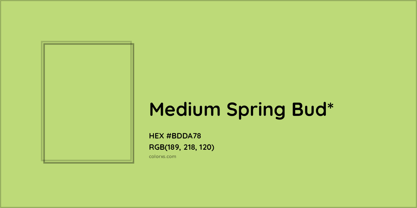 HEX #BDDA78 Color Name, Color Code, Palettes, Similar Paints, Images