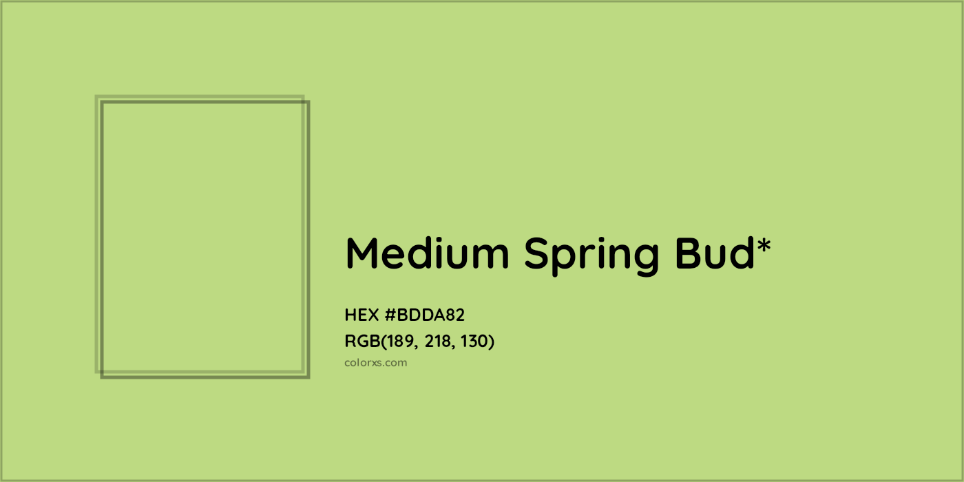 HEX #BDDA82 Color Name, Color Code, Palettes, Similar Paints, Images