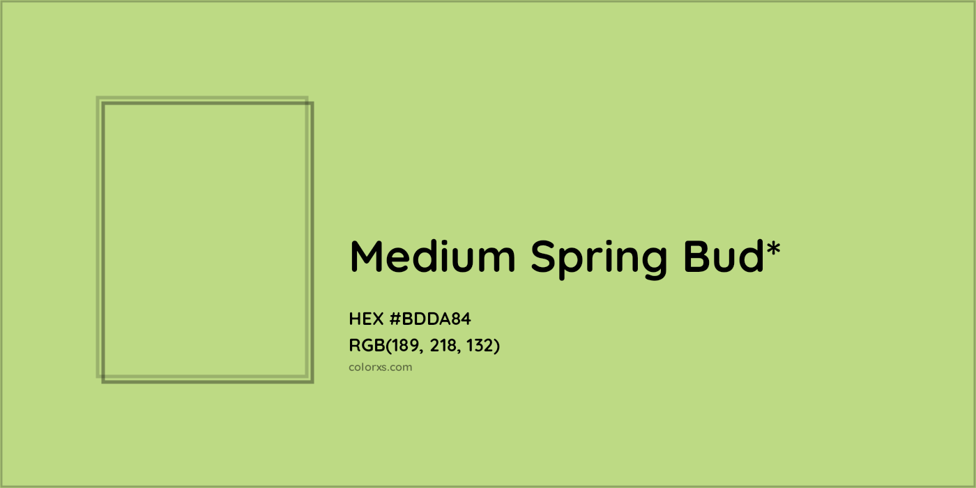 HEX #BDDA84 Color Name, Color Code, Palettes, Similar Paints, Images