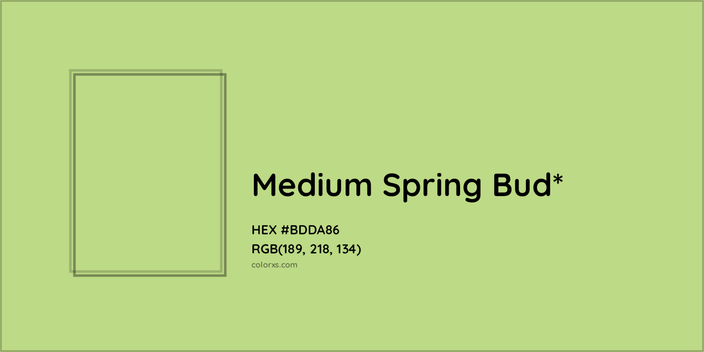 HEX #BDDA86 Color Name, Color Code, Palettes, Similar Paints, Images