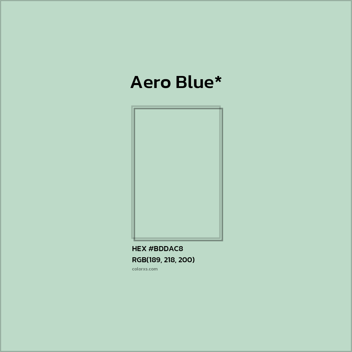 HEX #BDDAC8 Color Name, Color Code, Palettes, Similar Paints, Images