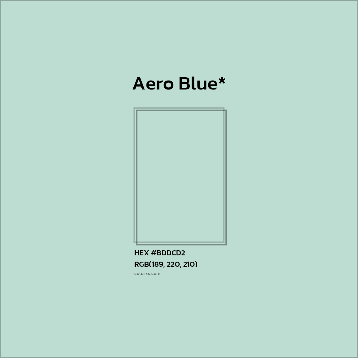 HEX #BDDCD2 Color Name, Color Code, Palettes, Similar Paints, Images