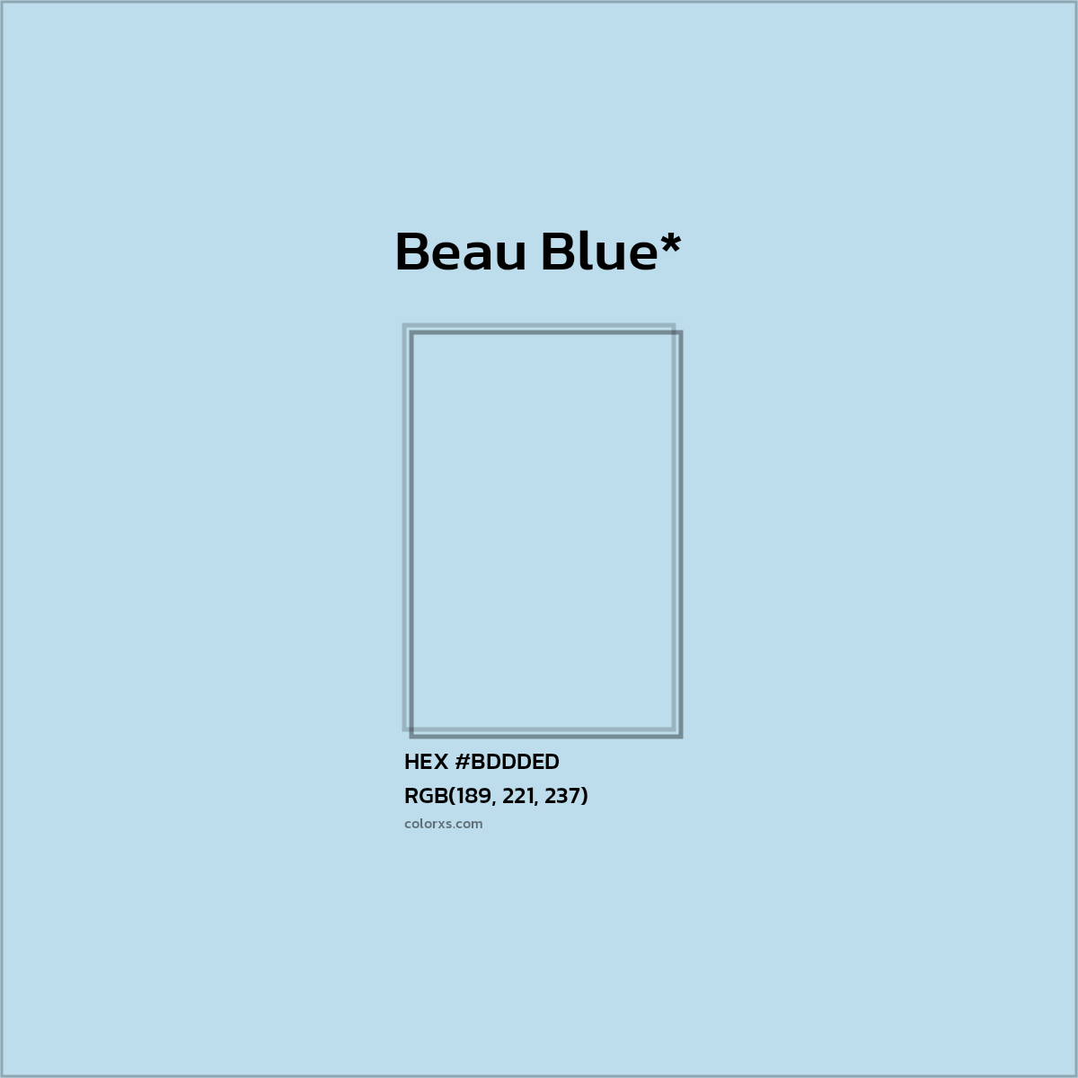 HEX #BDDDED Color Name, Color Code, Palettes, Similar Paints, Images