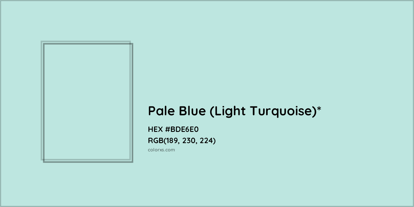 HEX #BDE6E0 Color Name, Color Code, Palettes, Similar Paints, Images