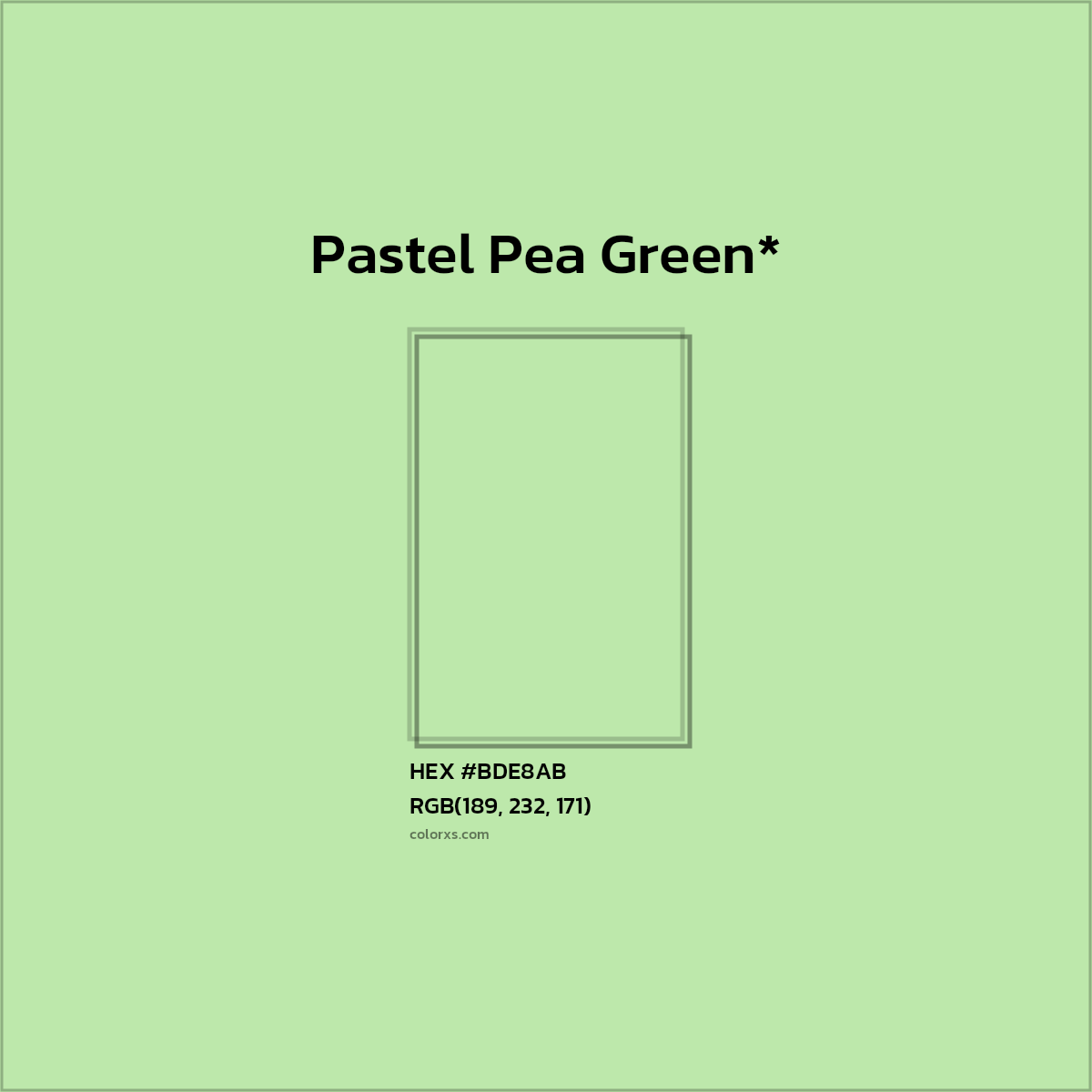 HEX #BDE8AB Color Name, Color Code, Palettes, Similar Paints, Images