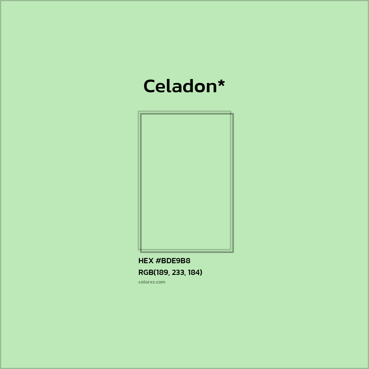 HEX #BDE9B8 Color Name, Color Code, Palettes, Similar Paints, Images