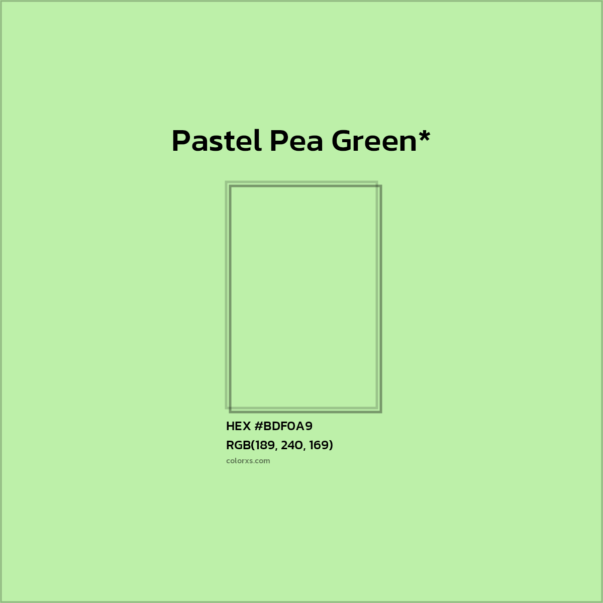 HEX #BDF0A9 Color Name, Color Code, Palettes, Similar Paints, Images
