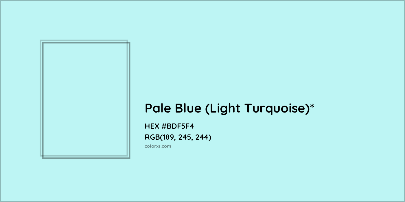 HEX #BDF5F4 Color Name, Color Code, Palettes, Similar Paints, Images