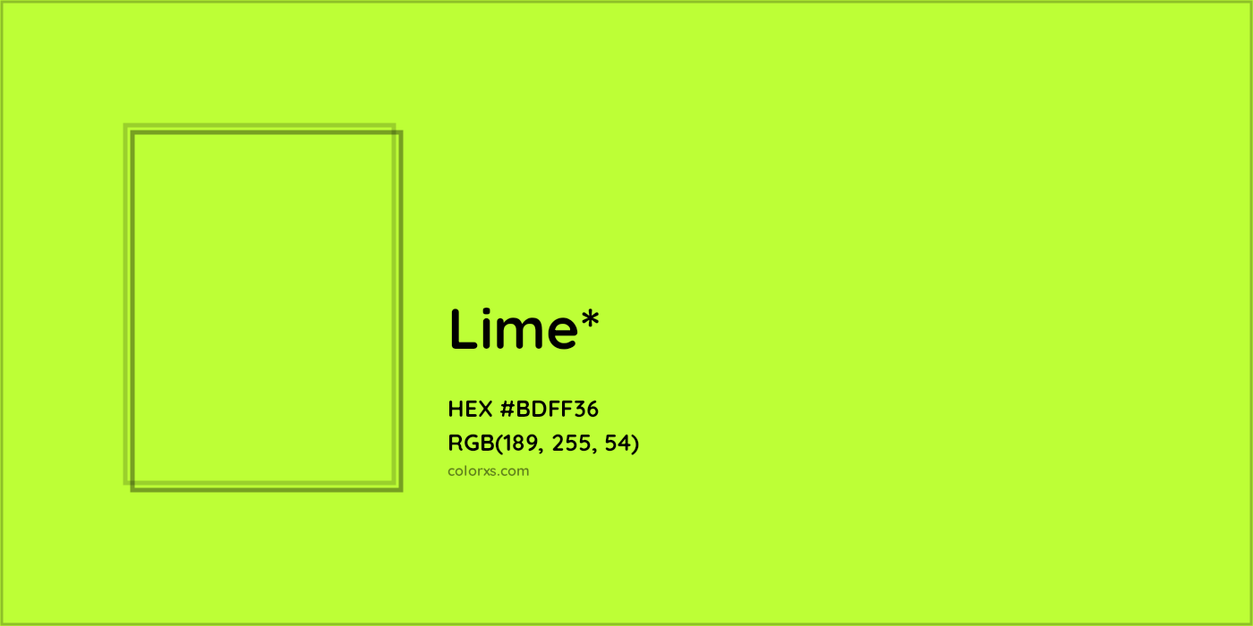 HEX #BDFF36 Color Name, Color Code, Palettes, Similar Paints, Images