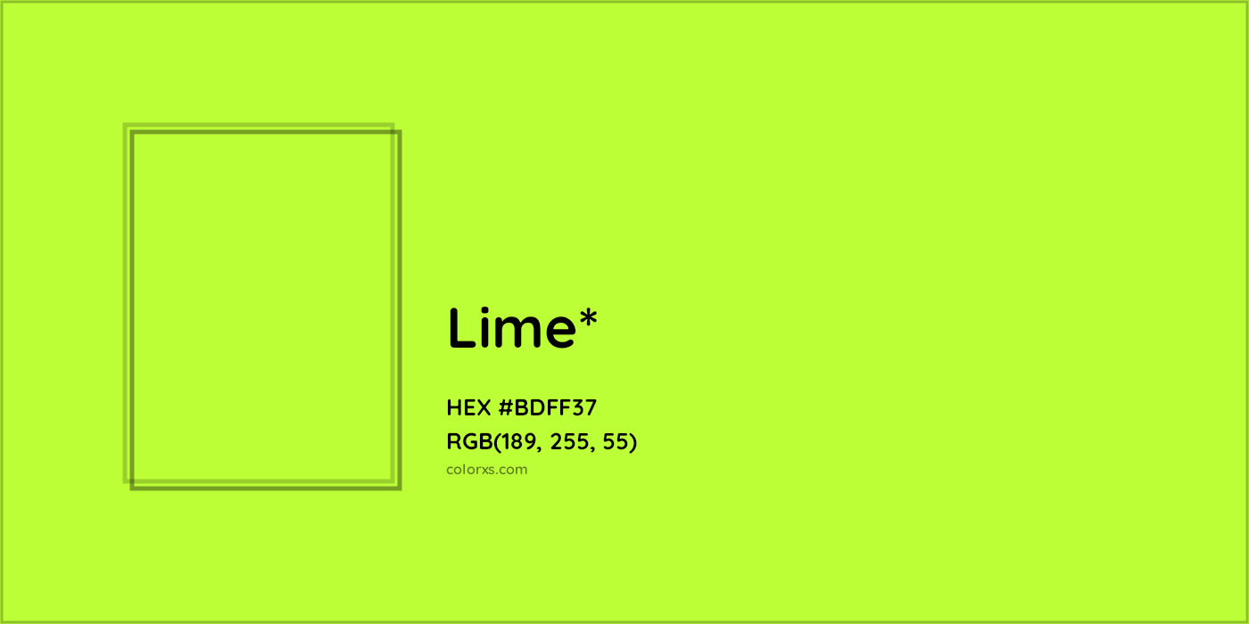 HEX #BDFF37 Color Name, Color Code, Palettes, Similar Paints, Images