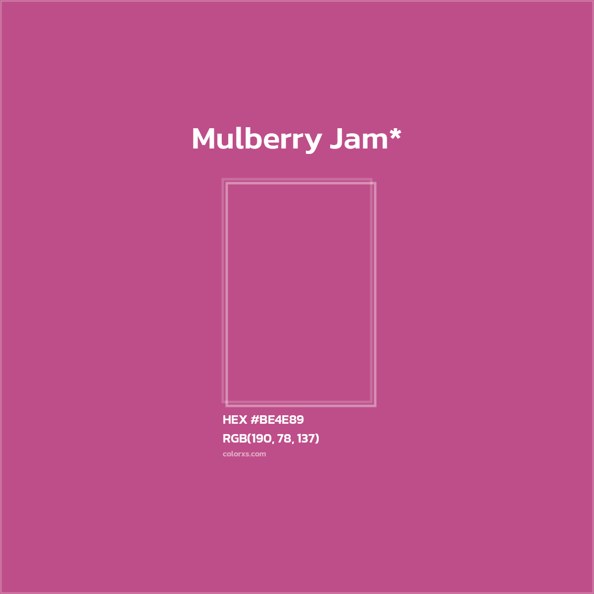 HEX #BE4E89 Color Name, Color Code, Palettes, Similar Paints, Images