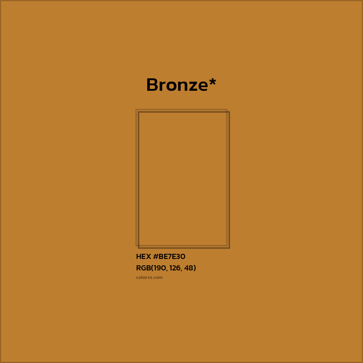 HEX #BE7E30 Color Name, Color Code, Palettes, Similar Paints, Images