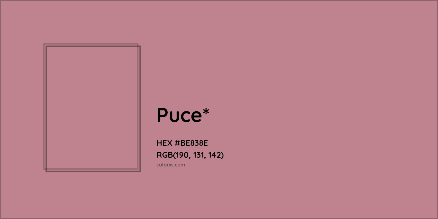 HEX #BE838E Color Name, Color Code, Palettes, Similar Paints, Images