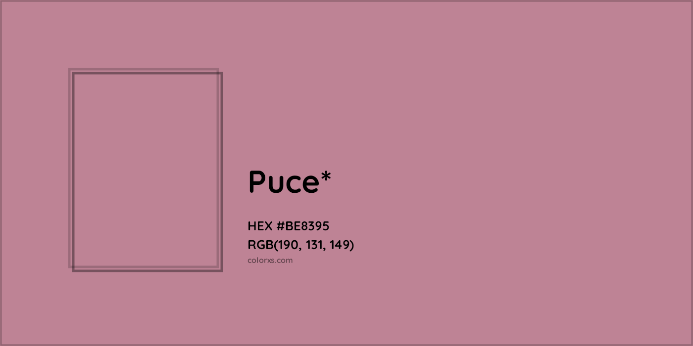 HEX #BE8395 Color Name, Color Code, Palettes, Similar Paints, Images