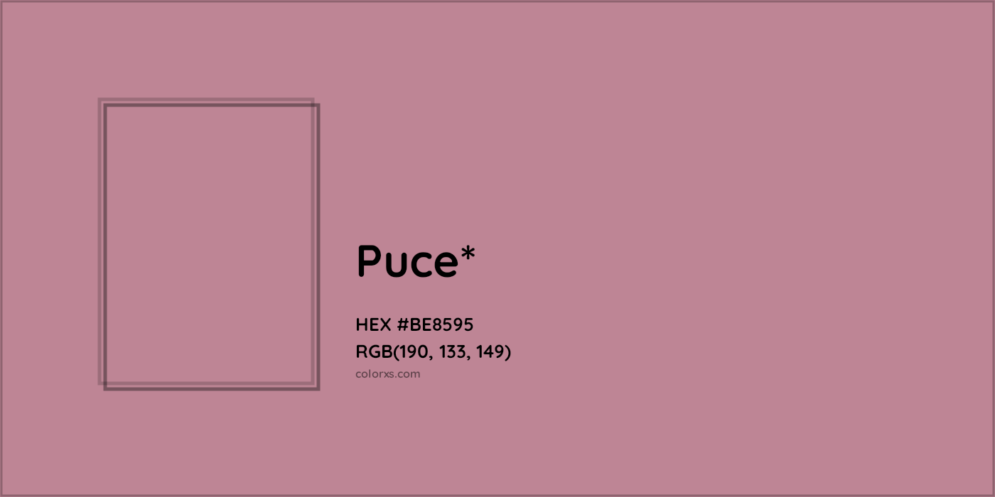 HEX #BE8595 Color Name, Color Code, Palettes, Similar Paints, Images
