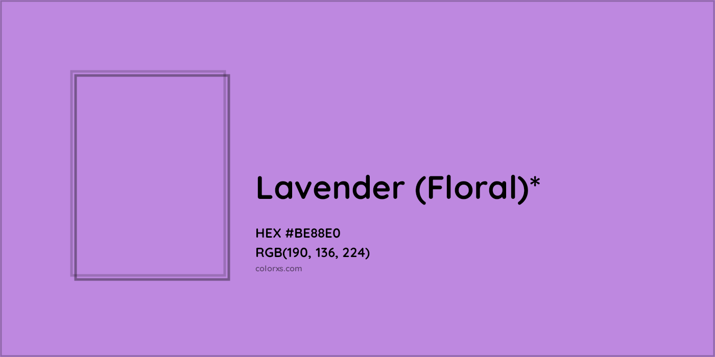 HEX #BE88E0 Color Name, Color Code, Palettes, Similar Paints, Images