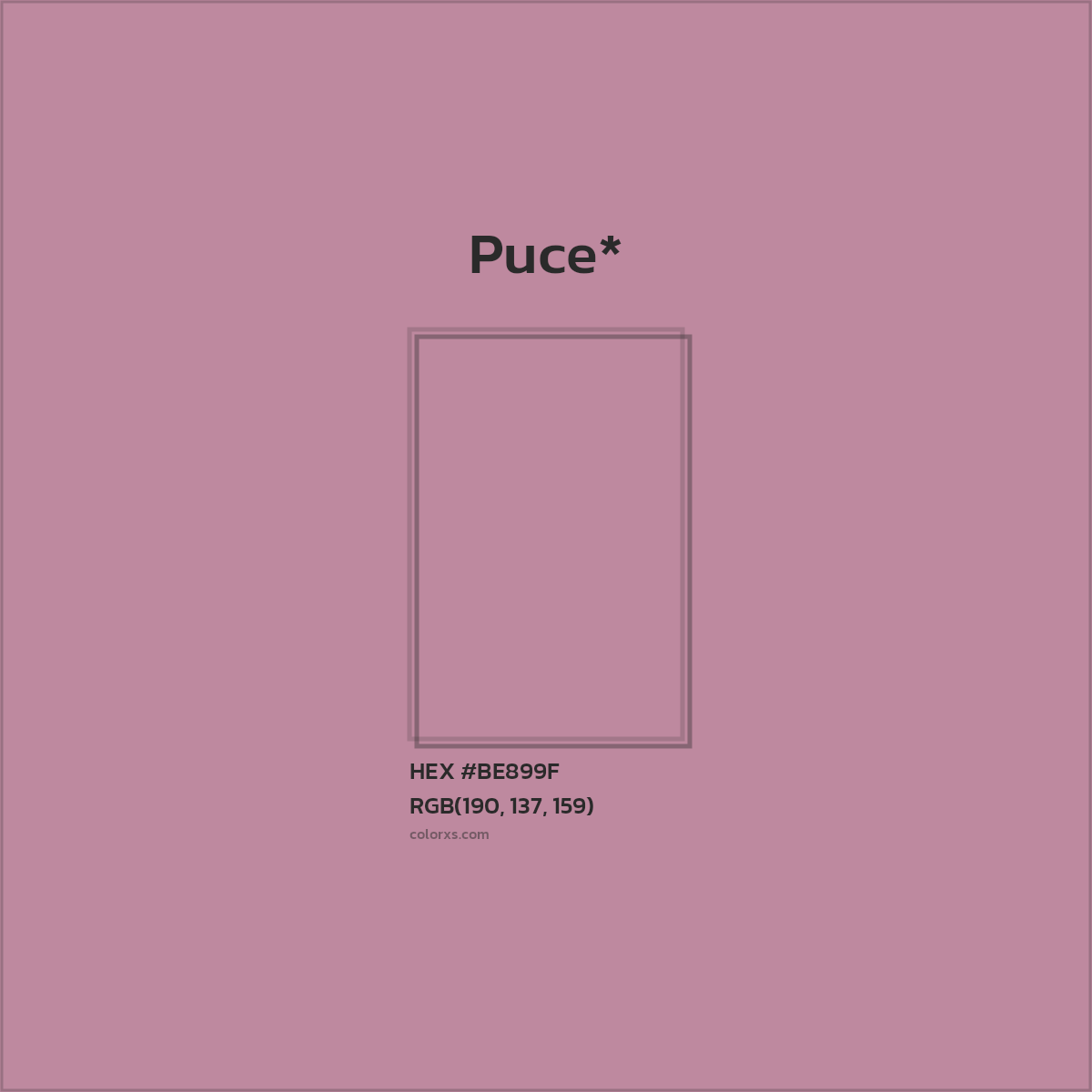 HEX #BE899F Color Name, Color Code, Palettes, Similar Paints, Images