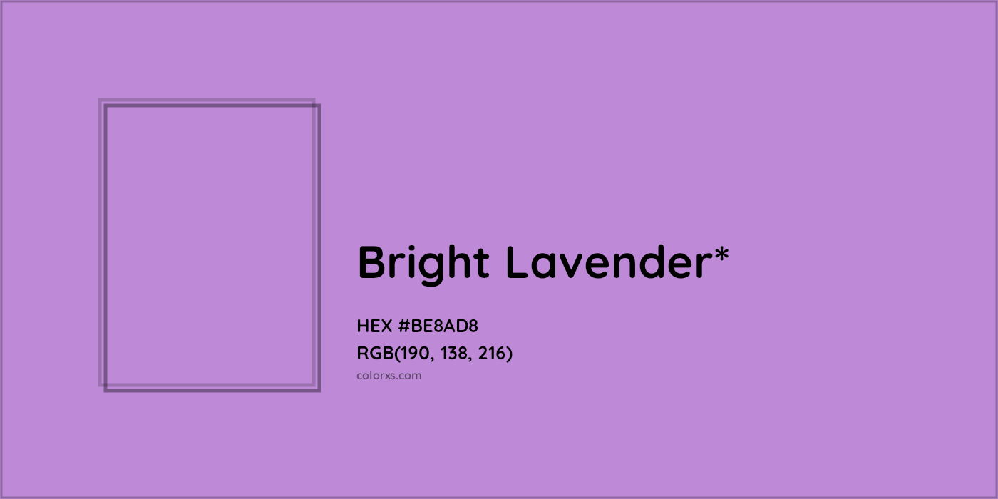 HEX #BE8AD8 Color Name, Color Code, Palettes, Similar Paints, Images
