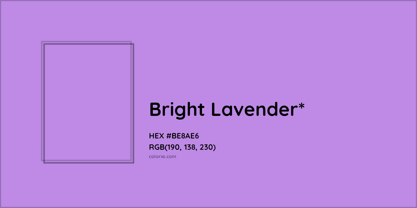 HEX #BE8AE6 Color Name, Color Code, Palettes, Similar Paints, Images