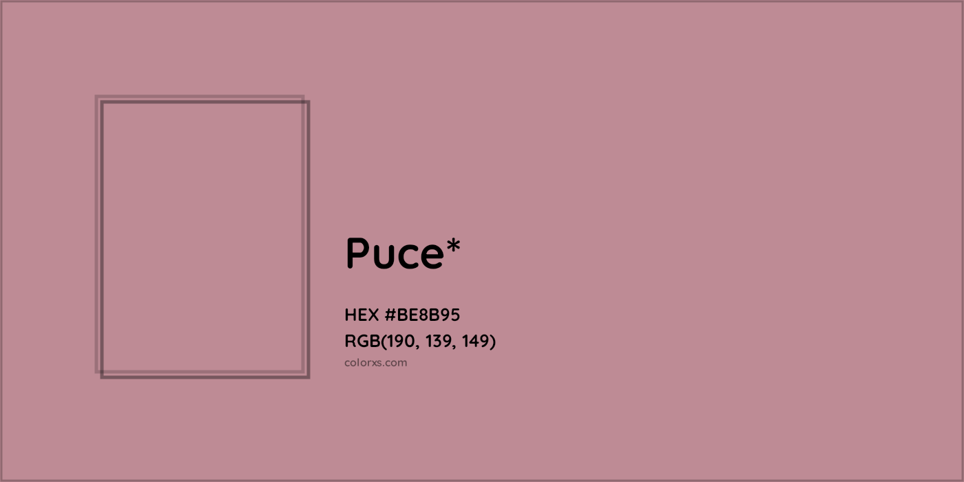 HEX #BE8B95 Color Name, Color Code, Palettes, Similar Paints, Images