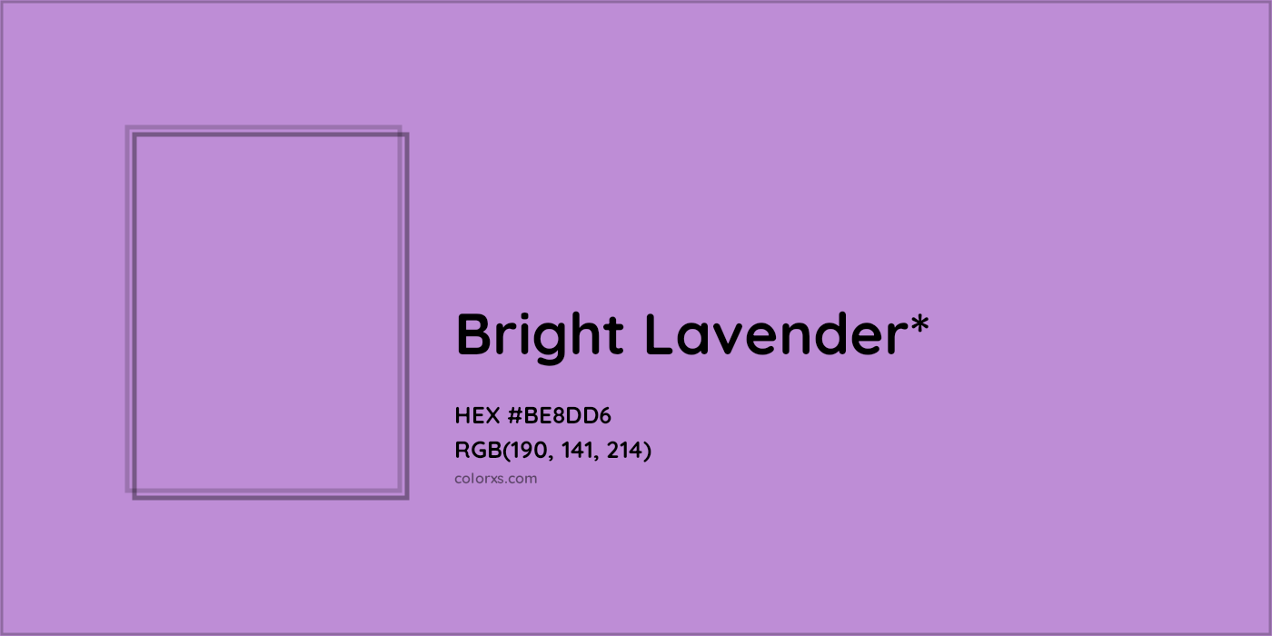 HEX #BE8DD6 Color Name, Color Code, Palettes, Similar Paints, Images