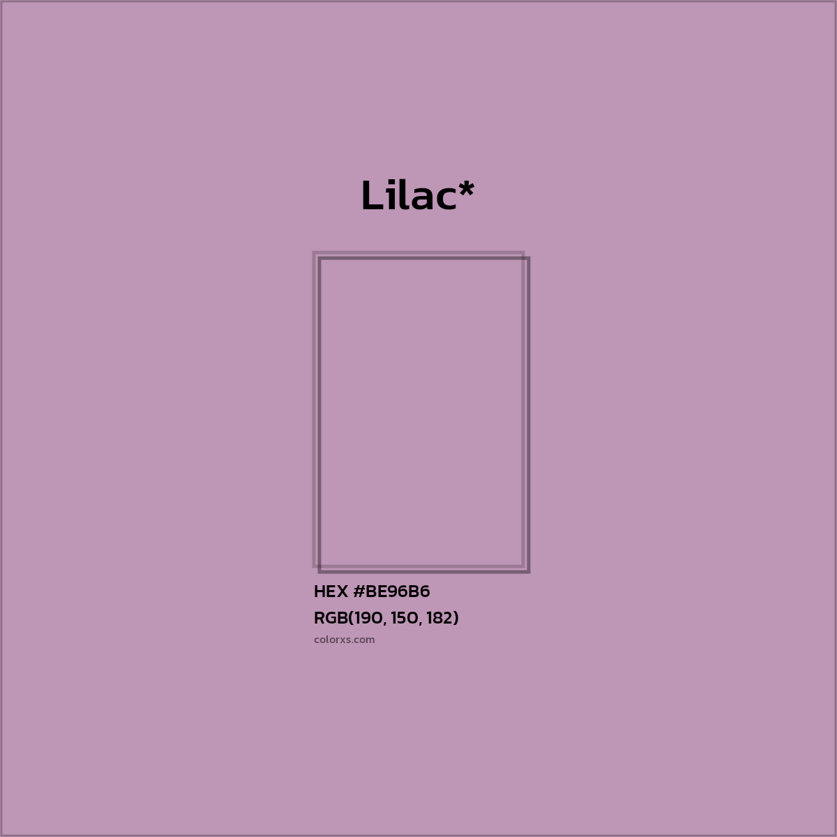HEX #BE96B6 Color Name, Color Code, Palettes, Similar Paints, Images