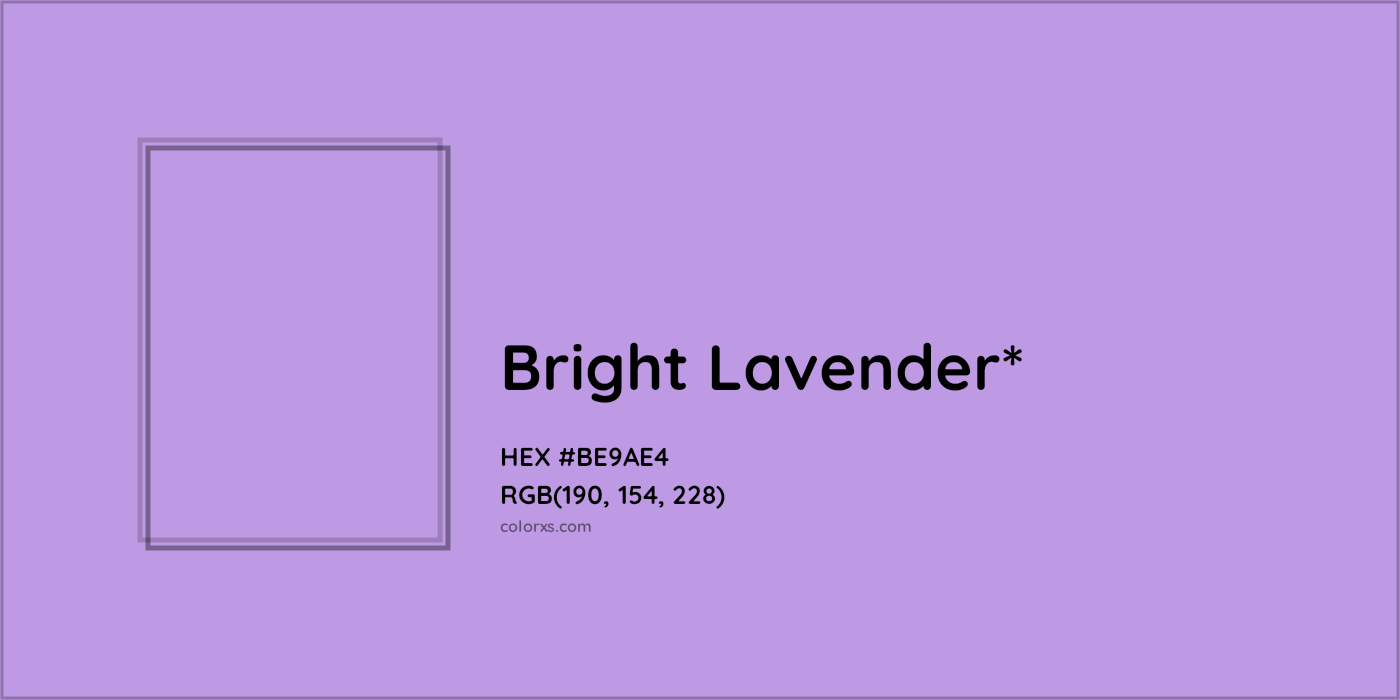 HEX #BE9AE4 Color Name, Color Code, Palettes, Similar Paints, Images