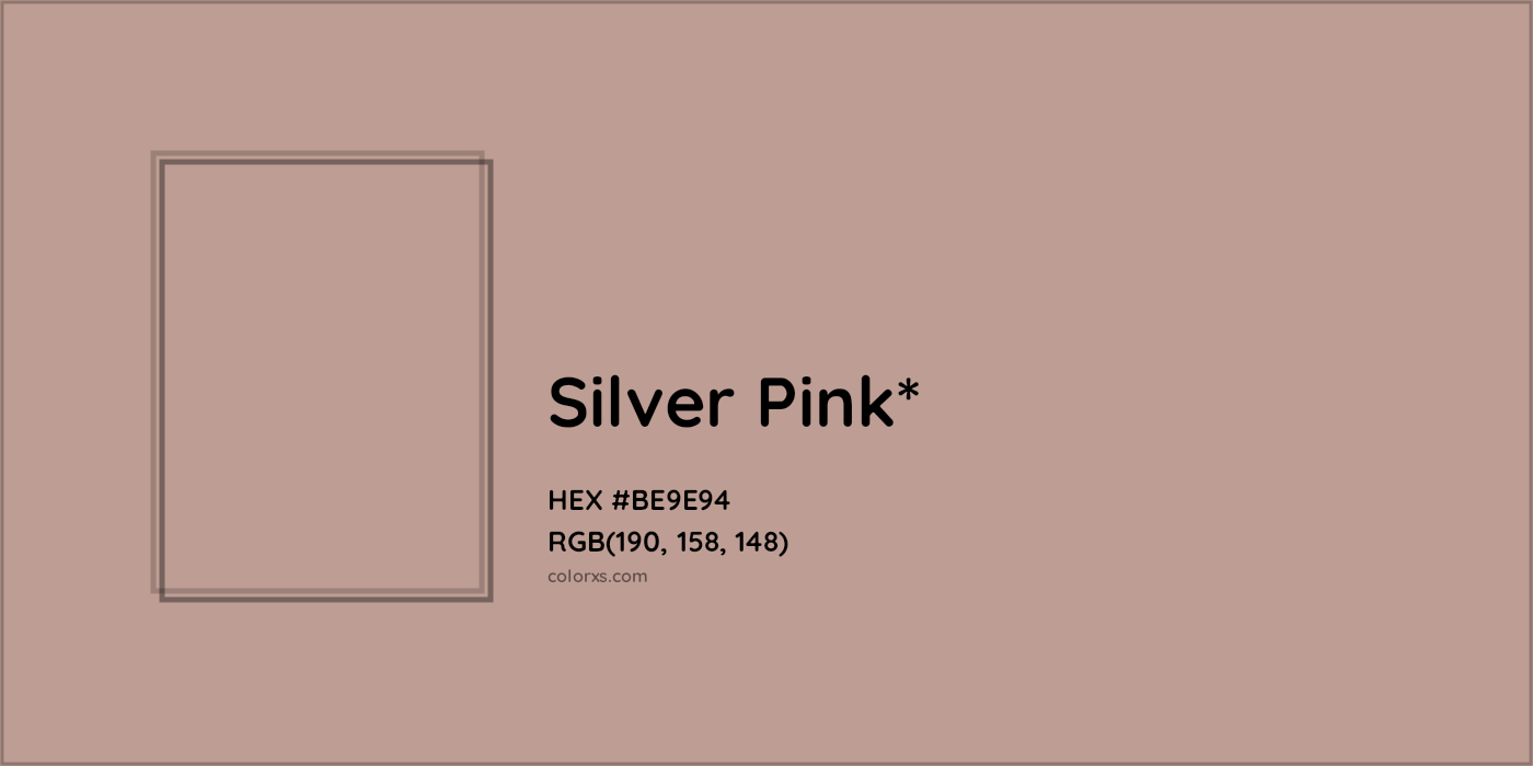 HEX #BE9E94 Color Name, Color Code, Palettes, Similar Paints, Images