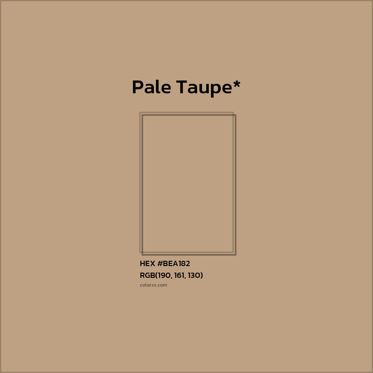 HEX #BEA182 Color Name, Color Code, Palettes, Similar Paints, Images