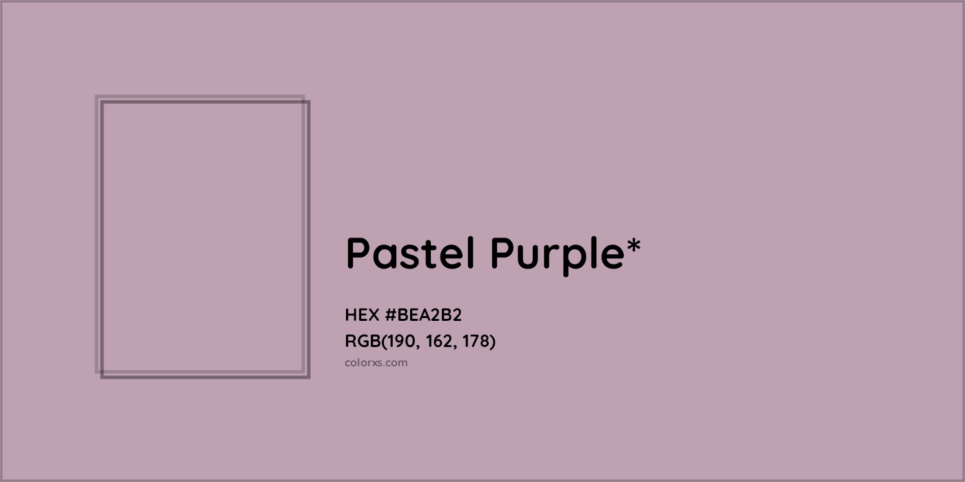 HEX #BEA2B2 Color Name, Color Code, Palettes, Similar Paints, Images