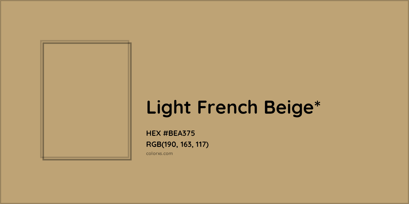 HEX #BEA375 Color Name, Color Code, Palettes, Similar Paints, Images