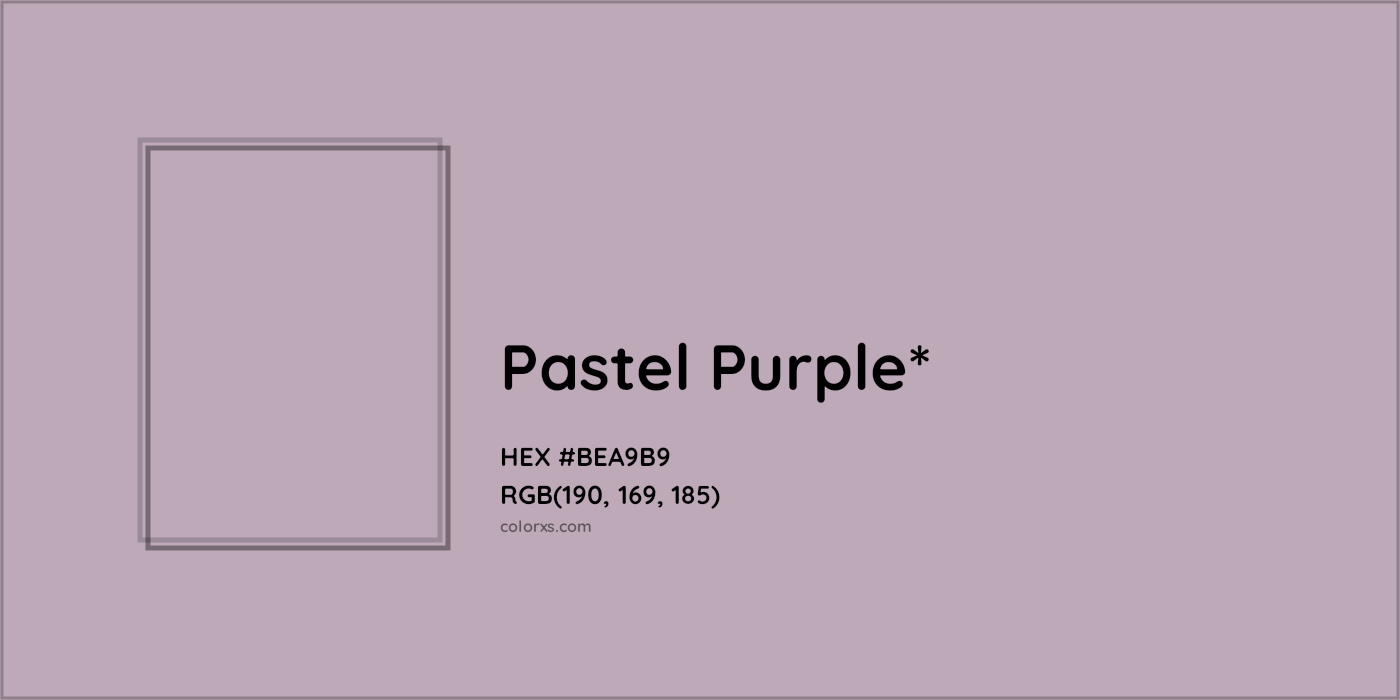 HEX #BEA9B9 Color Name, Color Code, Palettes, Similar Paints, Images