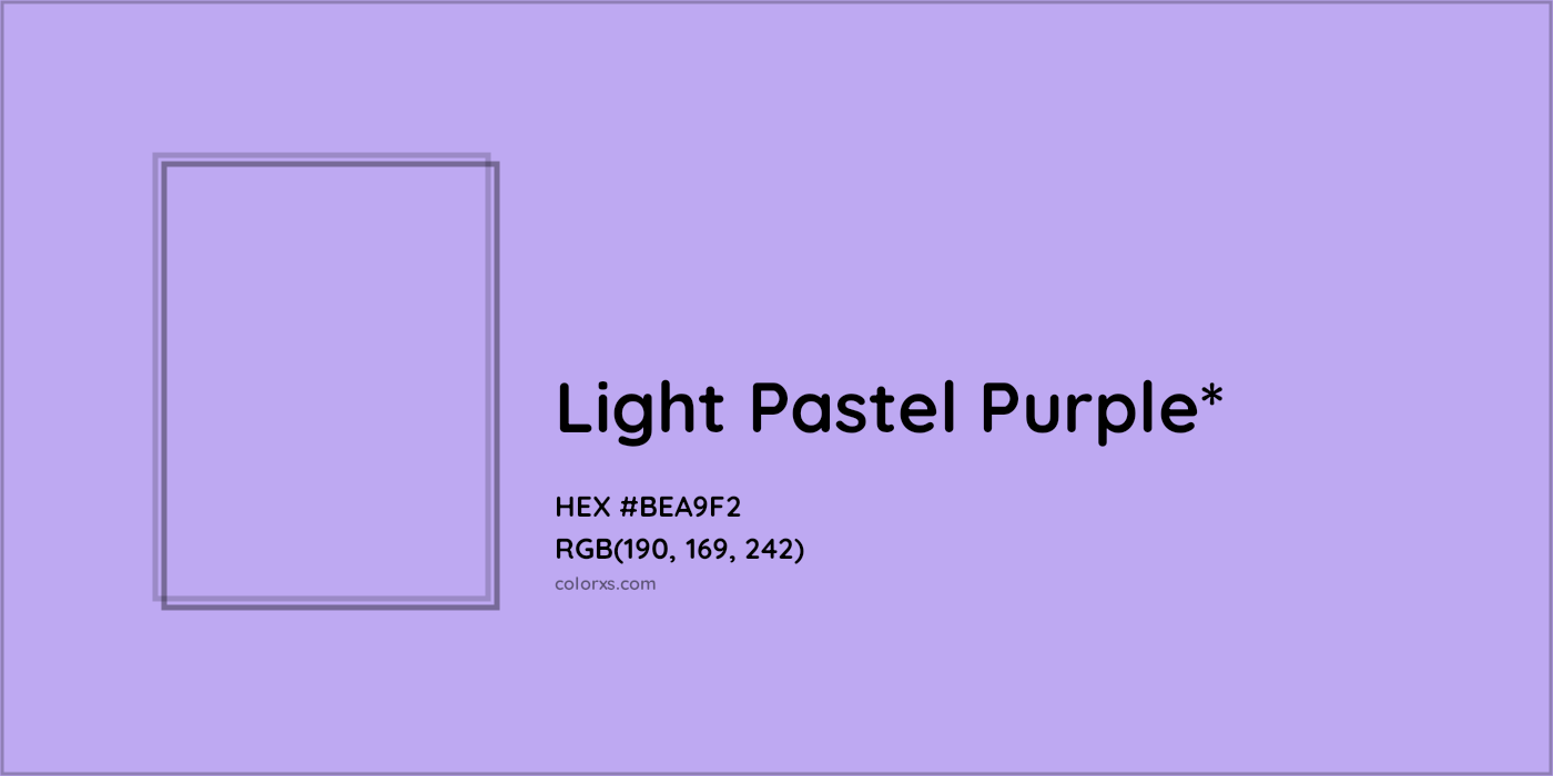 HEX #BEA9F2 Color Name, Color Code, Palettes, Similar Paints, Images