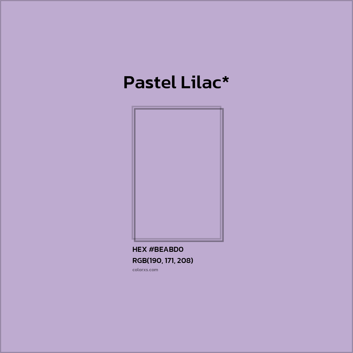 HEX #BEABD0 Color Name, Color Code, Palettes, Similar Paints, Images