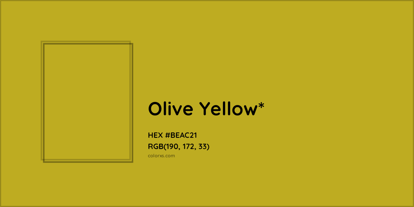 HEX #BEAC21 Color Name, Color Code, Palettes, Similar Paints, Images