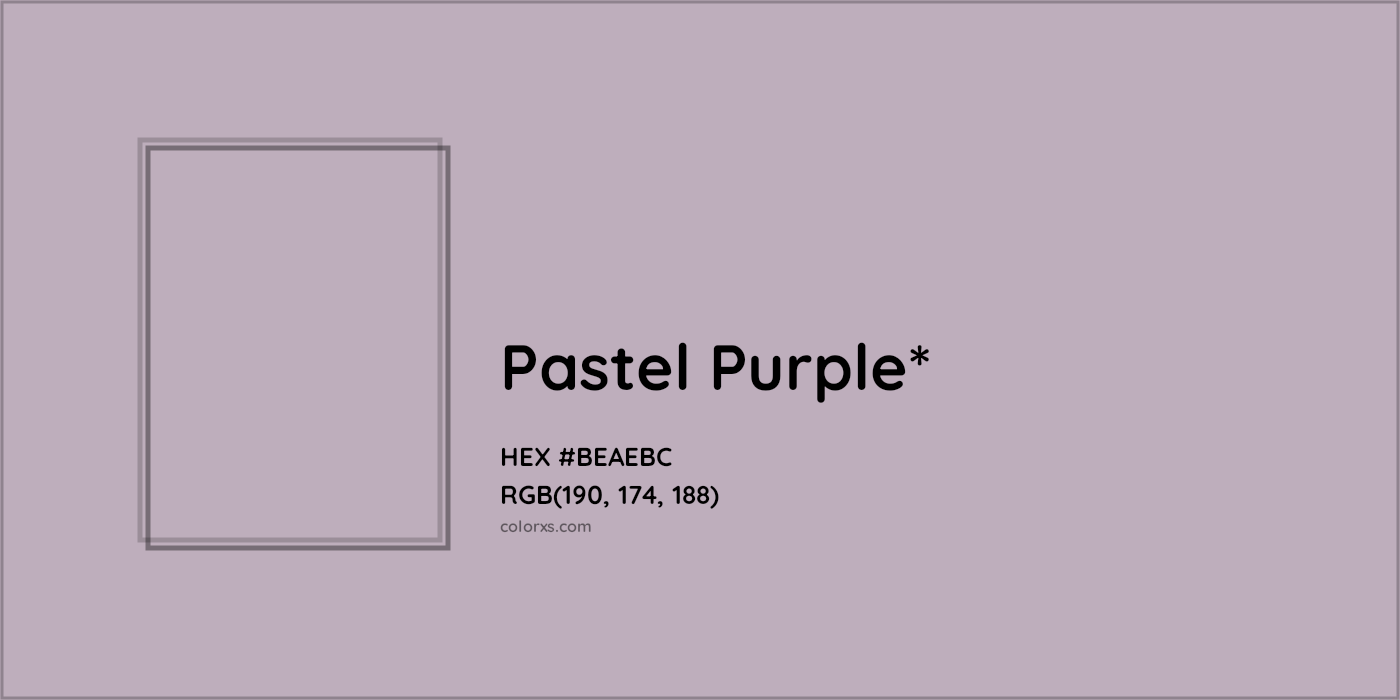 HEX #BEAEBC Color Name, Color Code, Palettes, Similar Paints, Images