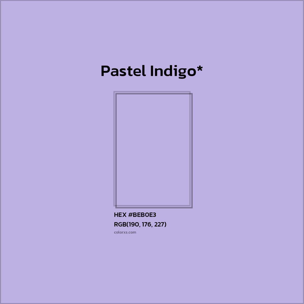 HEX #BEB0E3 Color Name, Color Code, Palettes, Similar Paints, Images