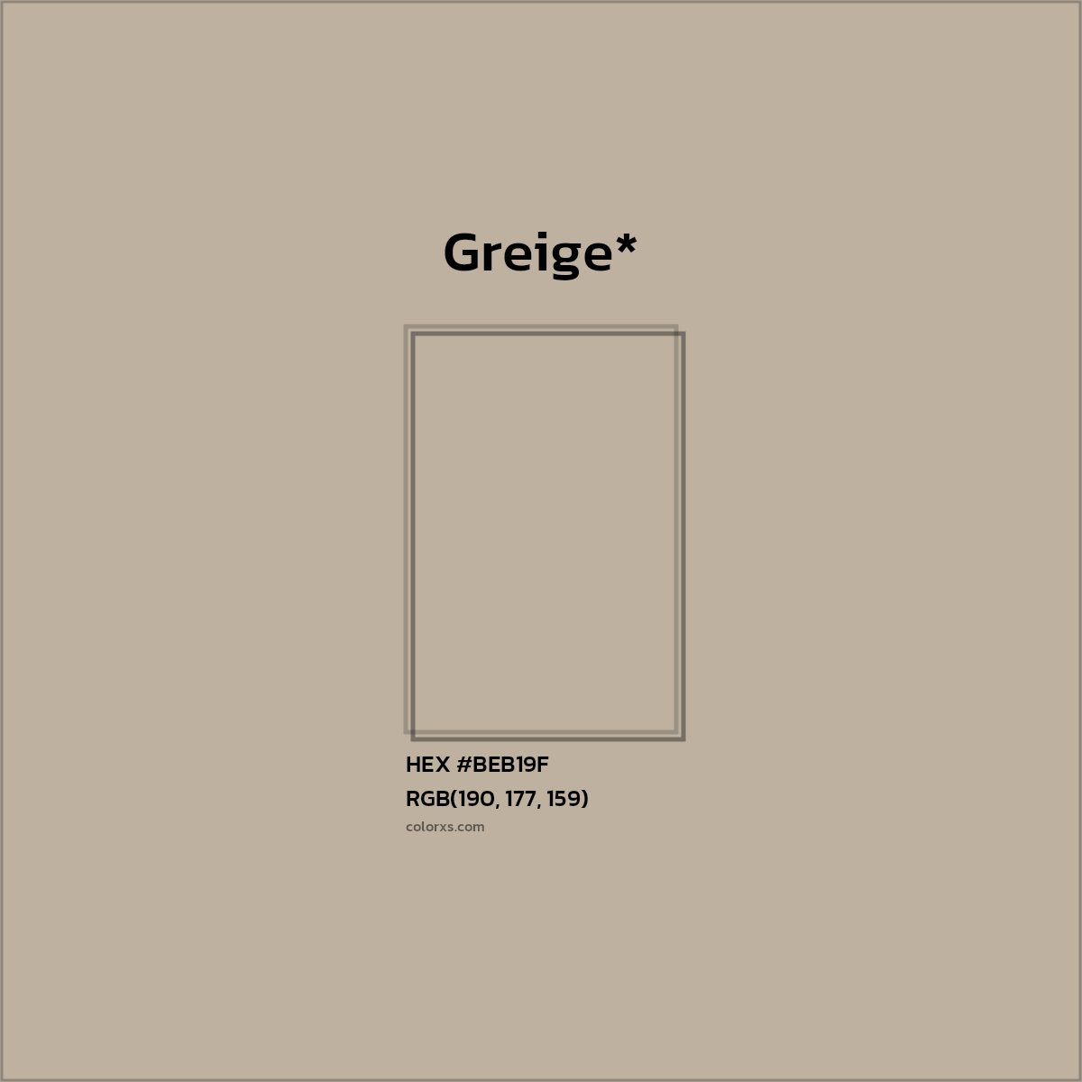 HEX #BEB19F Color Name, Color Code, Palettes, Similar Paints, Images