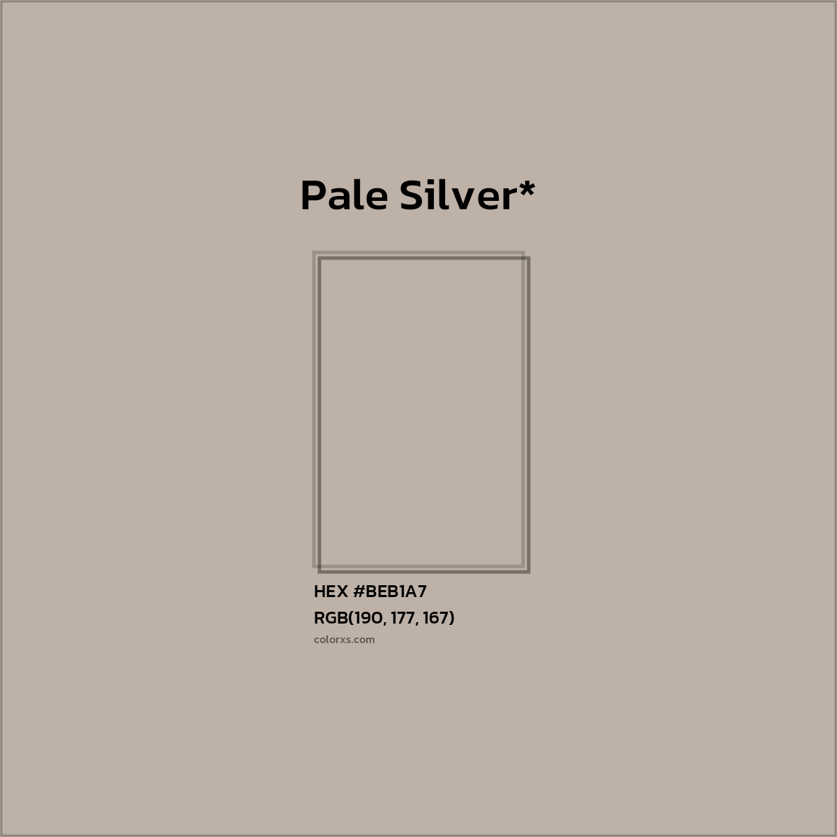 HEX #BEB1A7 Color Name, Color Code, Palettes, Similar Paints, Images