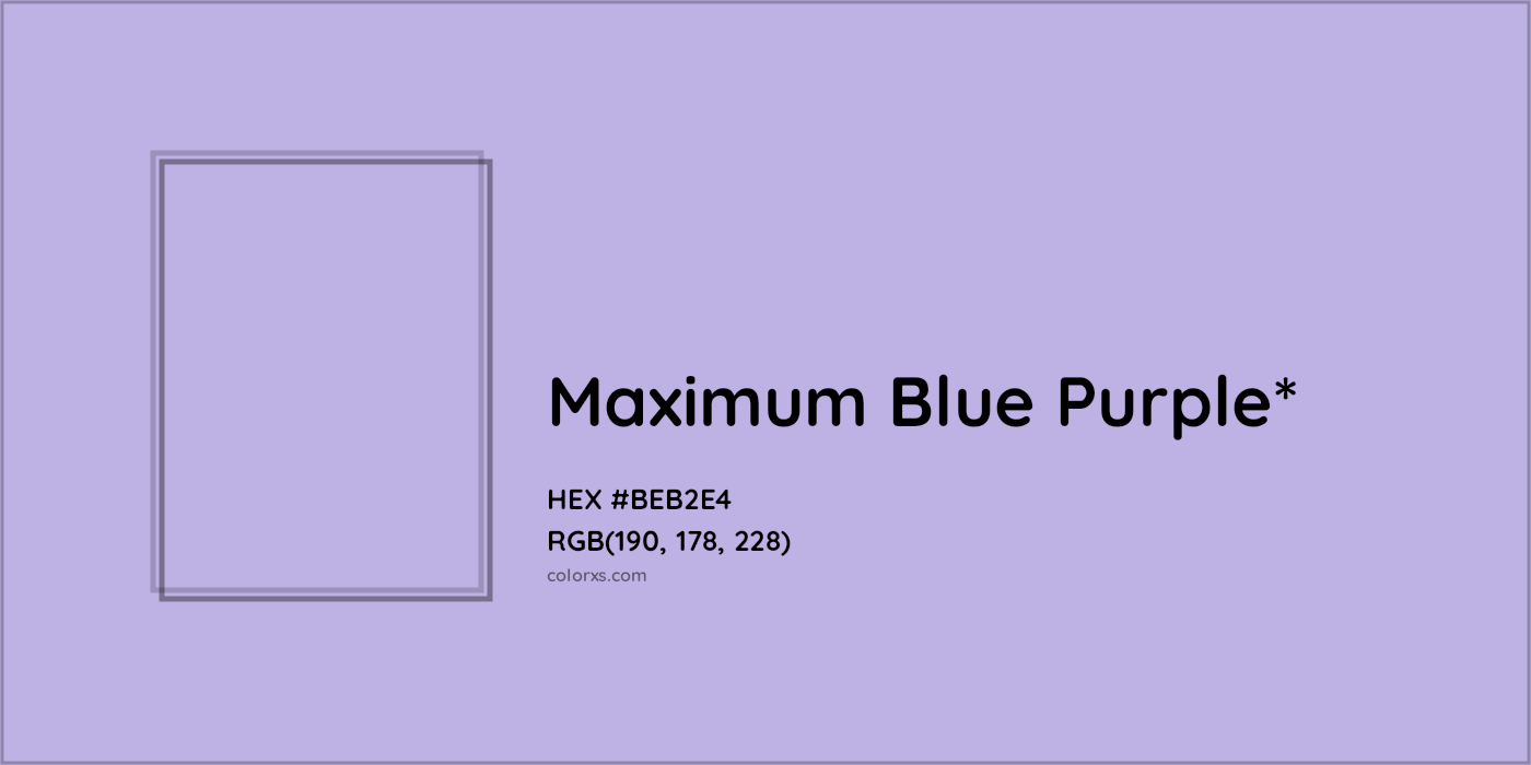 HEX #BEB2E4 Color Name, Color Code, Palettes, Similar Paints, Images