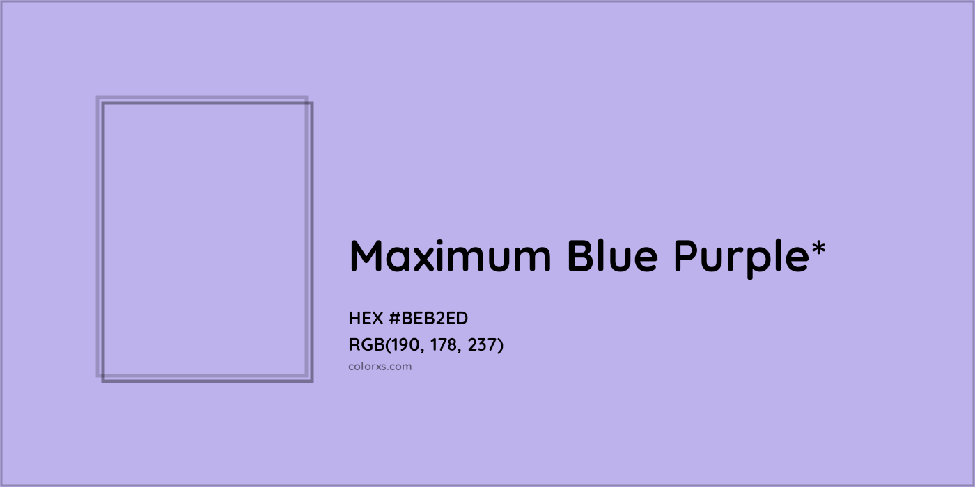 HEX #BEB2ED Color Name, Color Code, Palettes, Similar Paints, Images