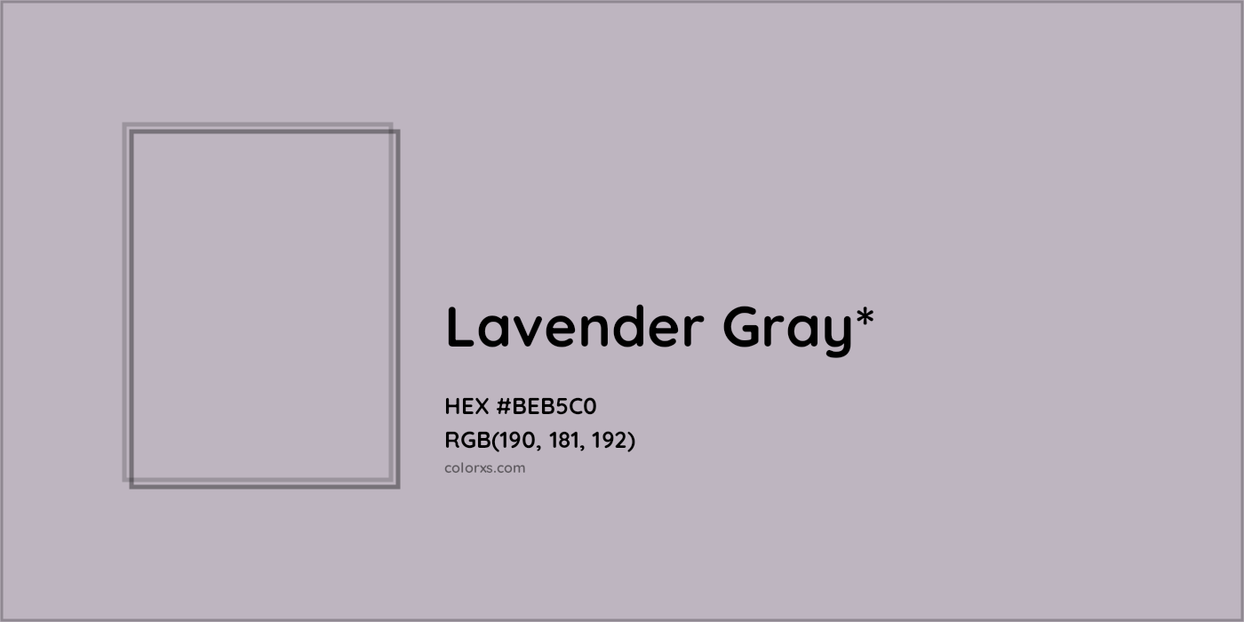 HEX #BEB5C0 Color Name, Color Code, Palettes, Similar Paints, Images