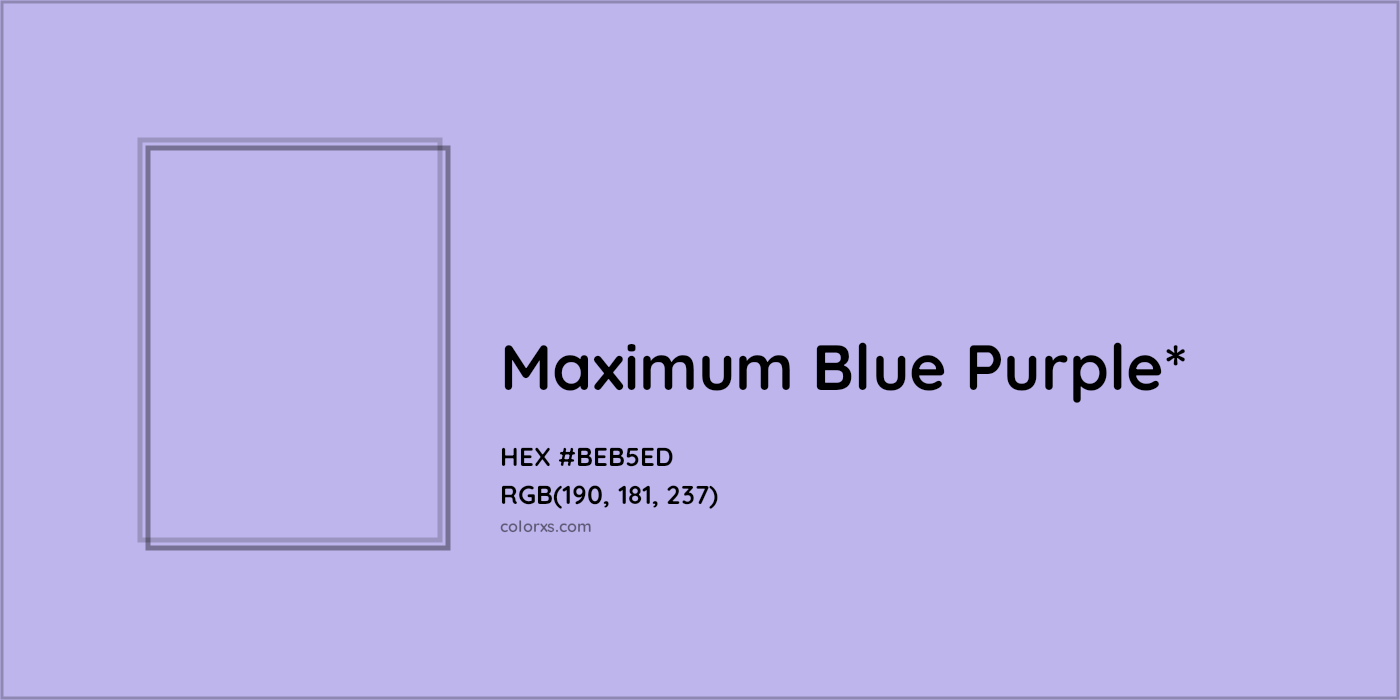 HEX #BEB5ED Color Name, Color Code, Palettes, Similar Paints, Images
