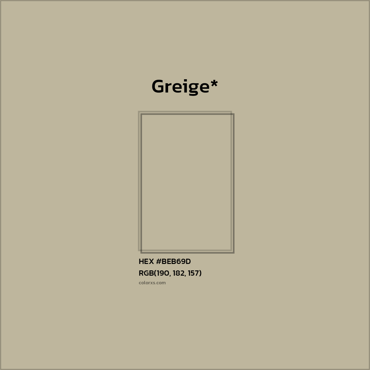 HEX #BEB69D Color Name, Color Code, Palettes, Similar Paints, Images