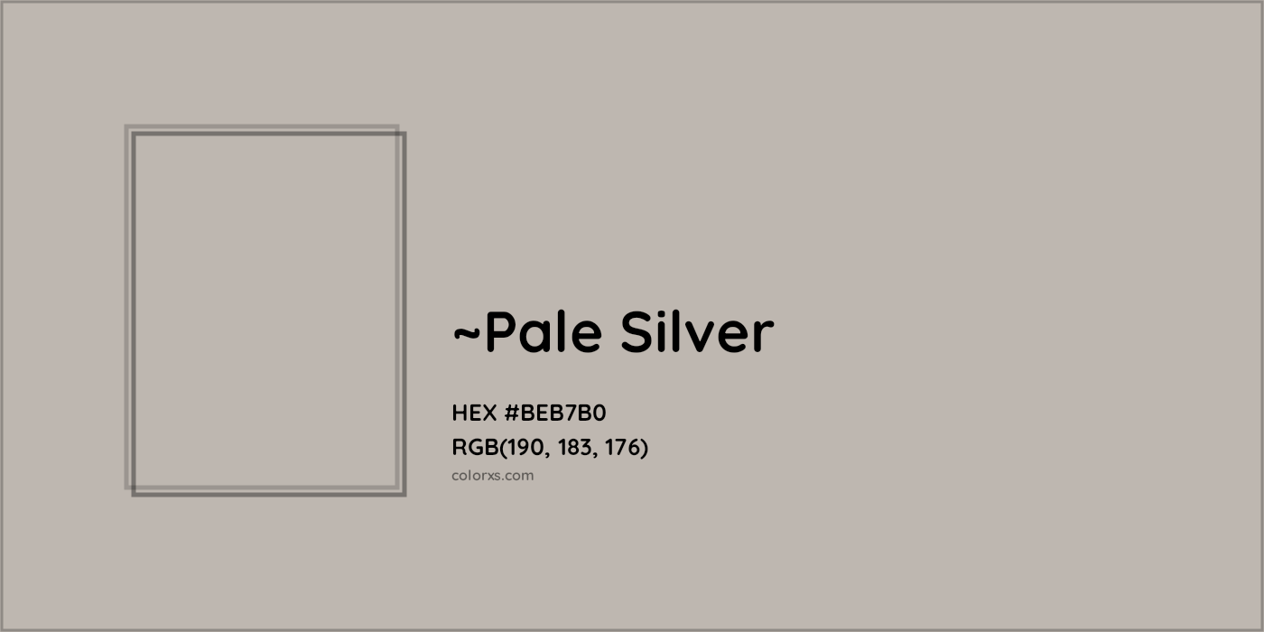 HEX #BEB7B0 Color Name, Color Code, Palettes, Similar Paints, Images